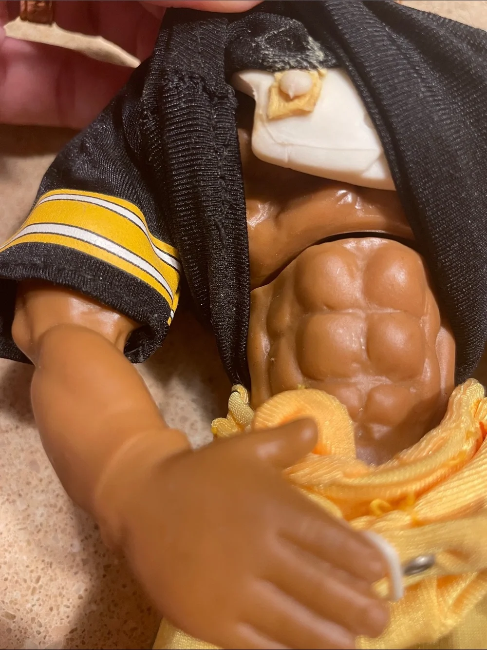 Troy Polamalu Doll in Black & Yellow Jersey (#43)